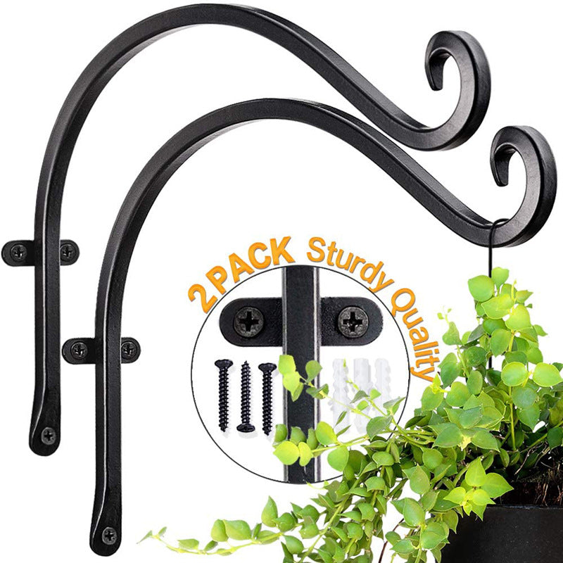 Plant Hanging Hooks Wall Brackets Iron with Screws Stand Decoration -  ezpatio2u
